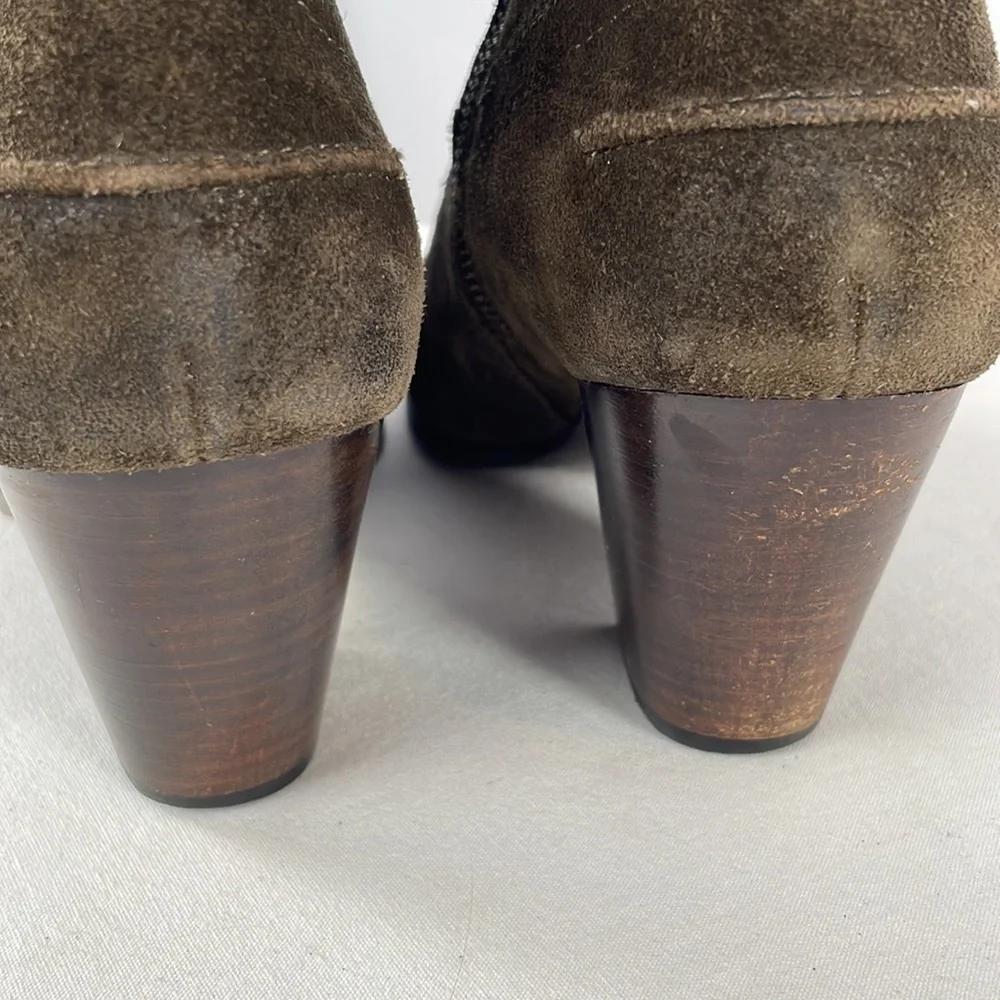 Frye Renee Seam Suede Short‎ Boot in Brown Size 10